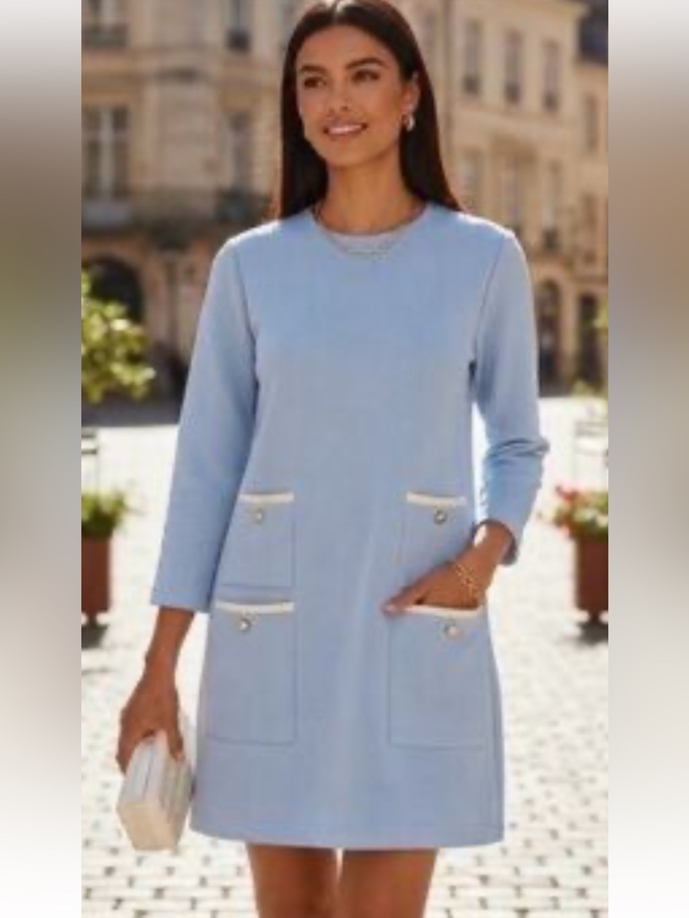 Tuckernuck Francoise Mod Light Blue Shift Dress